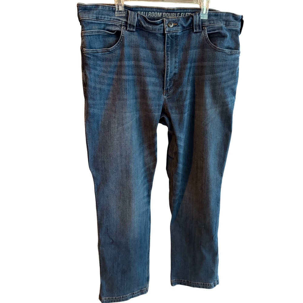 Duluth Trading Co Ballroom Double Flex Jeans Mens 42x32 Blue Standard Fit Denim